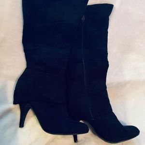Fergalicious by Fergie-Black knee high boots/size7